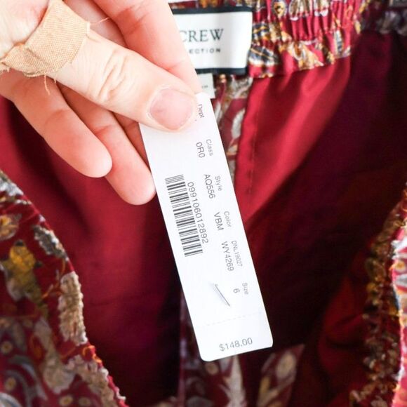 J.Crew Collection Pull-on Silk-Twill Pant in Jungle Cat Print sz 6 - Picture 8 of 8